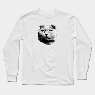 Scottish Fold Cat Art Long Sleeve T-Shirt